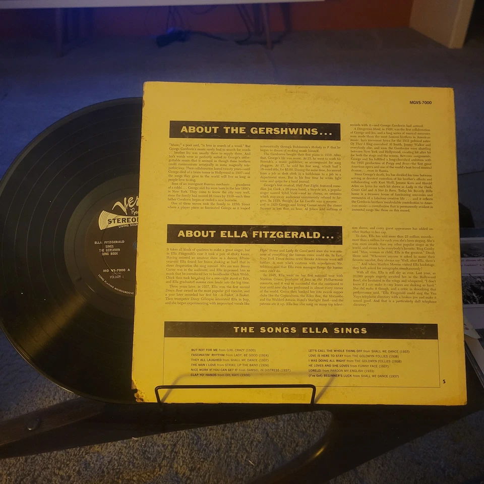 Ella Fitzgerald Sings the Gershwin Songbook STEREO Vinyl LP Verve MGVS-7000 VG Foto 2 de 2