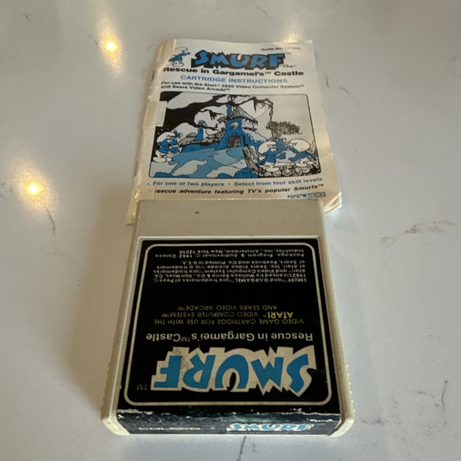 Coleco Smurf Rescue in Gargamel's Castle Atari 2600 Manual Included