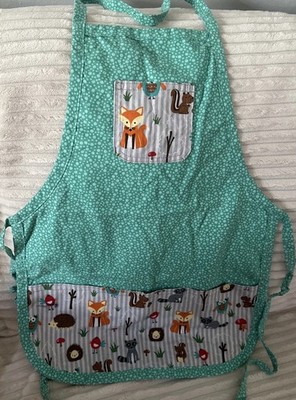 Adorable Handmade Kids Aprons  Woodland Animal ,Size Medium