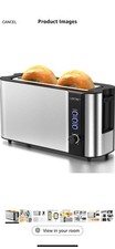 Luxurious Stainless Steel Long Slot 2-Slice Toaster with Extra Wide Slots