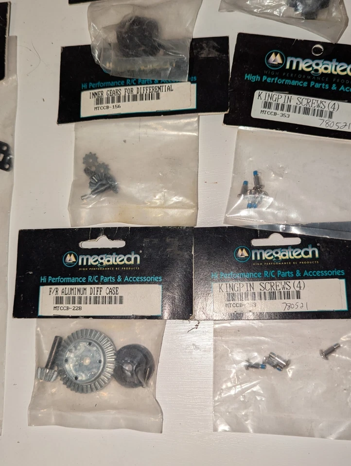 NOS Megatech Vintage RC Car Parts Lot - Gears, Screws , Etc New - Image 3 of 4