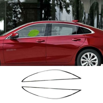 Chrome Steel Windows Sill Molding Strip Trim Kit For Chevrolet Malibu 2016-2024