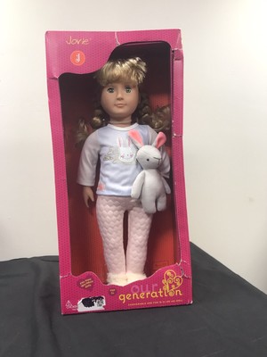 Jovie-Our Generation Doll-18 Girl Blonde / Green Eyes & Bunny BATTAT sleepover