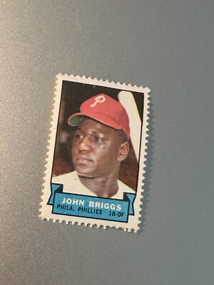 John Briggs 1969 Topps Stamp MLB Baseball 1st / OF Philadelphia Phillies (B)