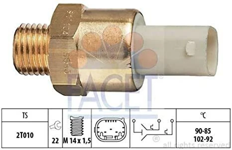 Sensor de temperatura en radiador interruptor de temperatura doble 91/104 grados C para: BMW 740i Foto 2 de 4