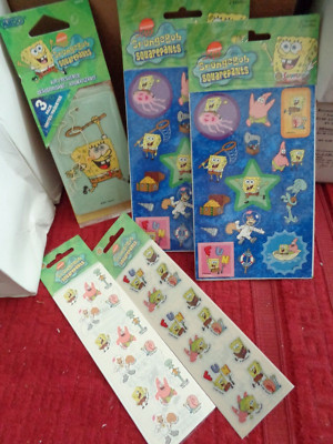 SPONGEBOB SQUAREPANTS - STICKER SHEETS + AIR FRESHNER (5) DIFFERENT ITEMS