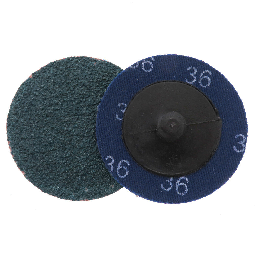 25Pcs 2 inch 36 Grit Roll Lock Die Grinder Sanding Discs Quick Change Disc Pad