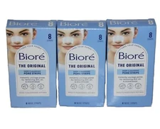 4X Biore Original Cleansing Blackhead Remover Pore Strips 8ct (each pack)