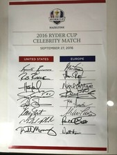 RYDER CUP 2016, Photos and signatures of celebrity in the USA - Europe