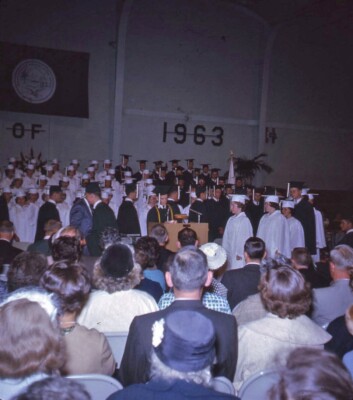 Vintage Stereo Realist Photo 3D Slide HIGH SCHOOL Graduation 1963