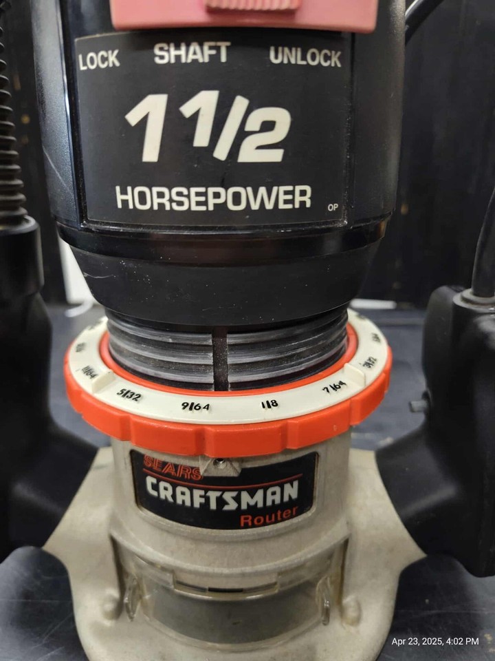 Sears Craftsman Router 1 -1/2 HP- Model 315.174321 Made in USA 25,000 ...