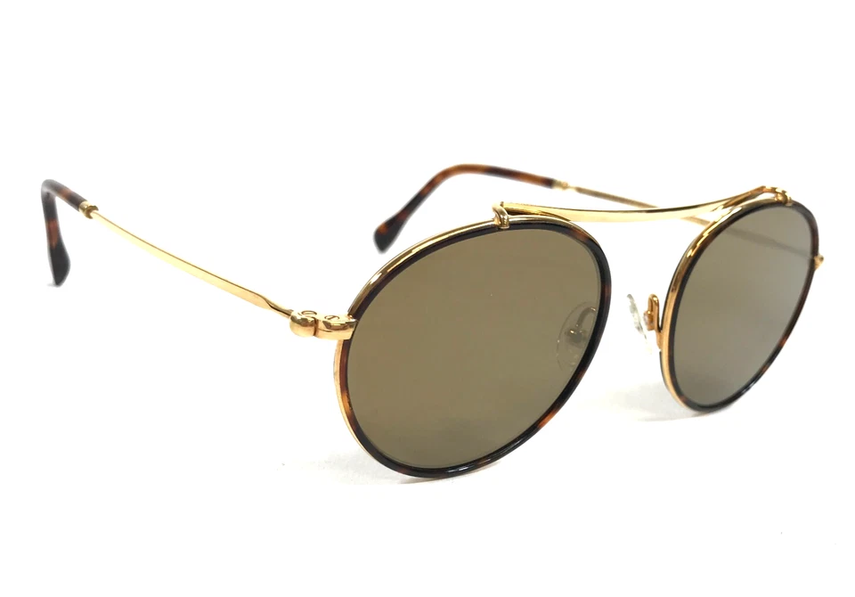 Gafas de sol Henry Jullien YALE C56P02 chapadas en oro tortuga con lentes marrón oscuro Foto 3 de 4