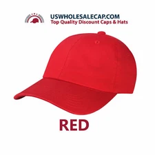 100% Cotton Plain Adjustable Baseball Dad Cap Curved Visor Polo Solid Blank Cap