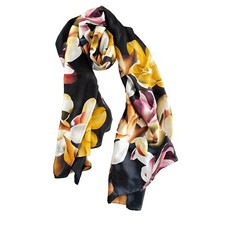 Women's Silk Feeling 100  Large Rectangle Scarf Shawl Wrap 35"x70"