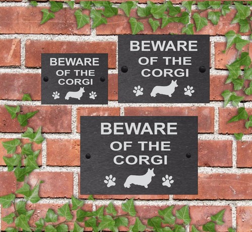 Beware of the Dog Slate Door Gate House Sign 3 Sizes All Breeds available A - C - Picture 34 of 34