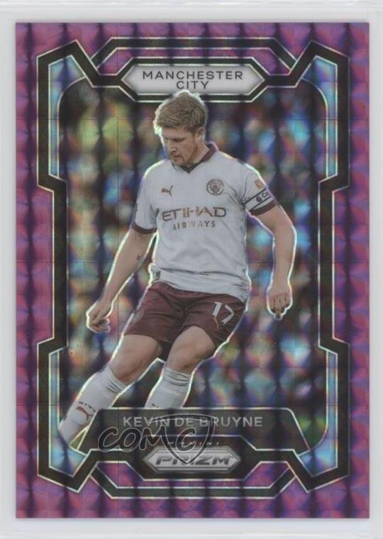 2023-24 Panini Prizm Premier League Purple Mosaic Prizm /140 Kevin de Bruyne #7