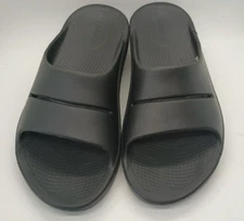 Oofos Ooahh Slide Sandals Black Recovery Comfort Shoes US Women 10 Men 8 EU 41
