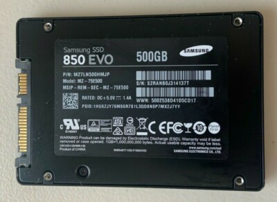 Samsung 850 EVO 500GB/512gb  (MZ-75E500B/AM) SSD solid state HDD