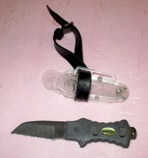 Scuba Max 420SS Rounded Tip Scuba Stainless Steel Knife w/Locking Sheath Strap