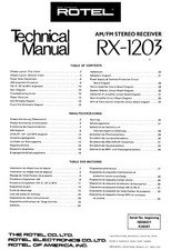 Service Manual-Anleitung für Rotel RX-1203 