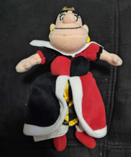 Disney Store Alice in Wonderland Queen of Hearts Beanbag Plush Toy Red Black 8"