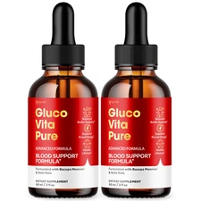 (2 Pack) Gluco Vita Pure Blood Support Drops Advanced Vitamin Supplement 2ML