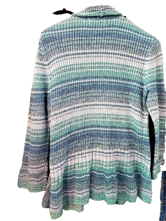 Свитер Twofer/ожерелье маленький M Alfred Dunner синий многоцветный предварительно 0wned VG - Изображение 3 из 4