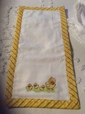 Stephan Baby Embroidered CHICKENS Burp Pad 8" X 16"