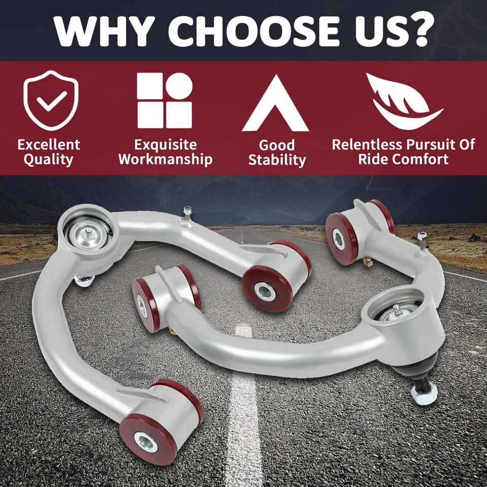 Brazos de control superiores delanteros de 2-4" para Toyota 1995-2004 Tacoma/1996-2002 4runner Foto 4 de 4