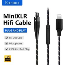 Lightning to MINI XLR OCC Nylon Cable For AKG Q701 K240S K271MK K272 K371 K141