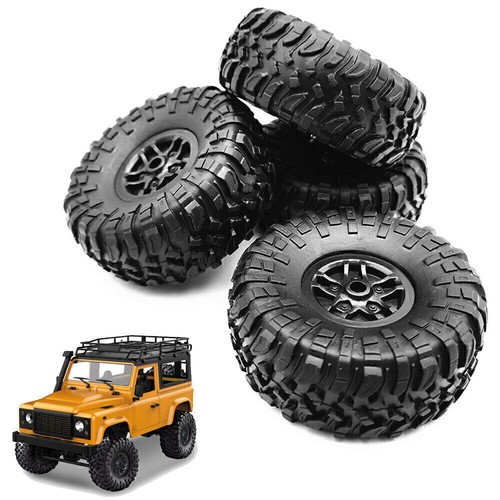4×Rubber Tires with Hubs Wheel Original for 1/12 RC Car MN D90 D91 MN-90K 91K - Picture 4 of 10
