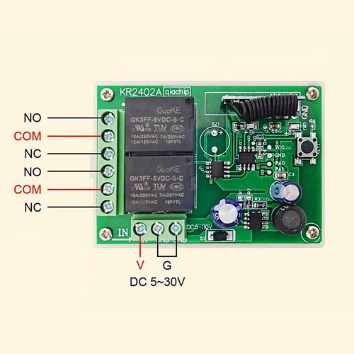 Wireless Remote Control Relay Transmitter 433MHz Universal DC 6V 12V 24V 2CH RF - Picture 16 of 20