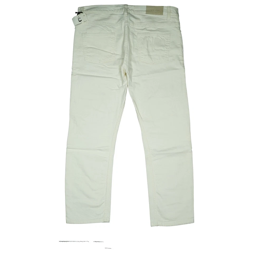 IRO Vaqueros US-26 Pantalón Blanco Mujer Stretch Recto 7/8 Mid Subir Used Look - Imagen 4 de 4