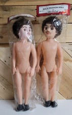 Vtg 2 Fibre Craft 15 Fashion Doll Body Male Mustache Crocheting Knitting NEW