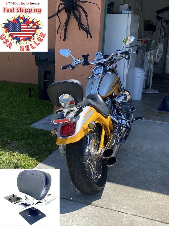 NEW Tall Backrest SISSY BAR LUGGAGE RACK Harley Softail Deuce 00-2007 51114-02HD - Image 4 of 4