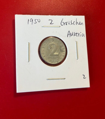 1950 2 GROSCHEN AUSTRIA COIN - NICE WORLD COIN !!!