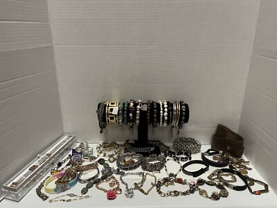 Bracelet lot mixed designer modern vintage Fossil J Crew Love This Life + more