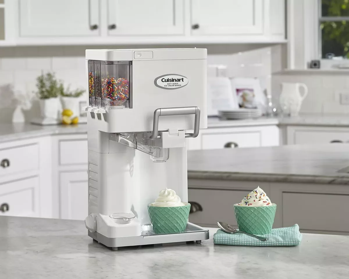 Cuisinart ICE-45 Mix It In Soft Serve 1.5 Quart Ice Cream Maker White