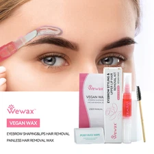 Eyebrow Shaper Vegan Wax Kit Rose 5g Eyebrow Facial Hair Removal Delicate Areas