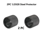 2 Pack 1/2x28 TPI knurled All Steel thread covers your threads for Protection
