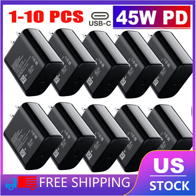 Lot 45W USB C Type-C Super Fast Charging Wall Charger Adapter for Samsung Galaxy