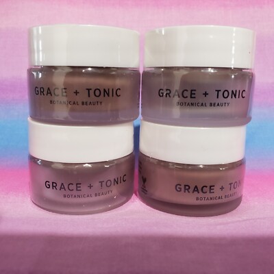 4 in lot Grace + Tonic Botanical Beauty Cleansing Mud All skin Types .50 Oz seal