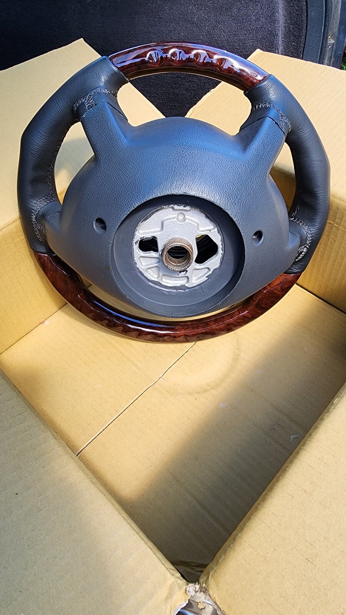 Mercedes-Benz W211 Sport Genuine Plain Leather Steering Wheel Grey