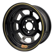 Aero Wheels 50-175035 15x7 3.5 Backspace Steel Race Hobbystock Circle Track Blk