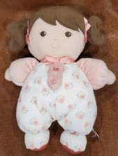 Baby Starters First Doll Olivia Plush Rattle Lovey 9.5" Brunette No Tags