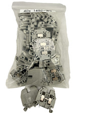 Lot of 40x Allen Bradley 1492-W6 Terminal Blocks Grey, 800V, 10-22AWG