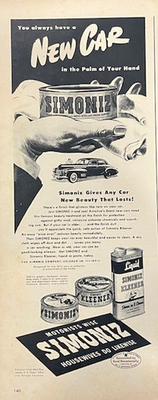 #ad #ad 1940#x27;s Vintage Original Simoniz Car Truck Cleaner Automobile Advertisement Ad $19.99