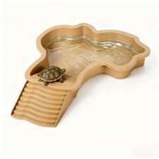 Reptile Swimming Pool 2-in-1 Turtle Bathtub Balcony Climbing Pet Water Basin ...