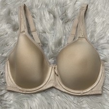 Wacoal 32D Bra Beige Basic Beauty Spacer 853192 Underwire T Shirt Back Closure