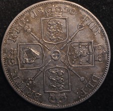 Double Florin 1890 Victoria S3923 (T89)